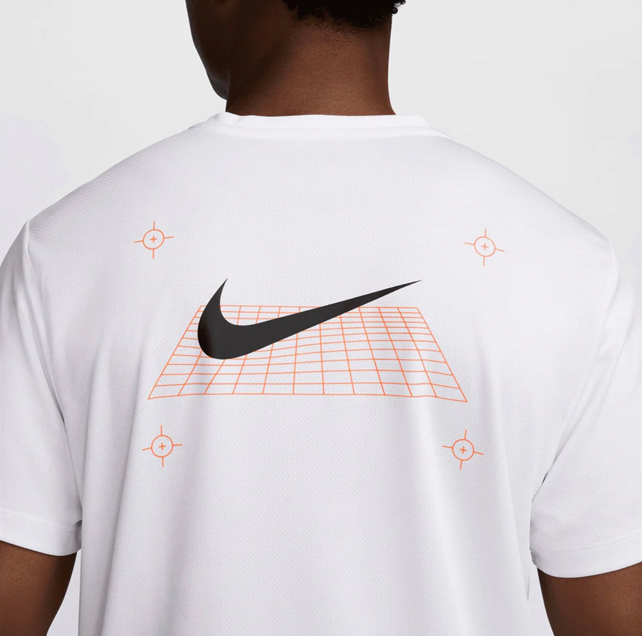 Nike Miler Short Sleeve Graphic Running T-shirt White