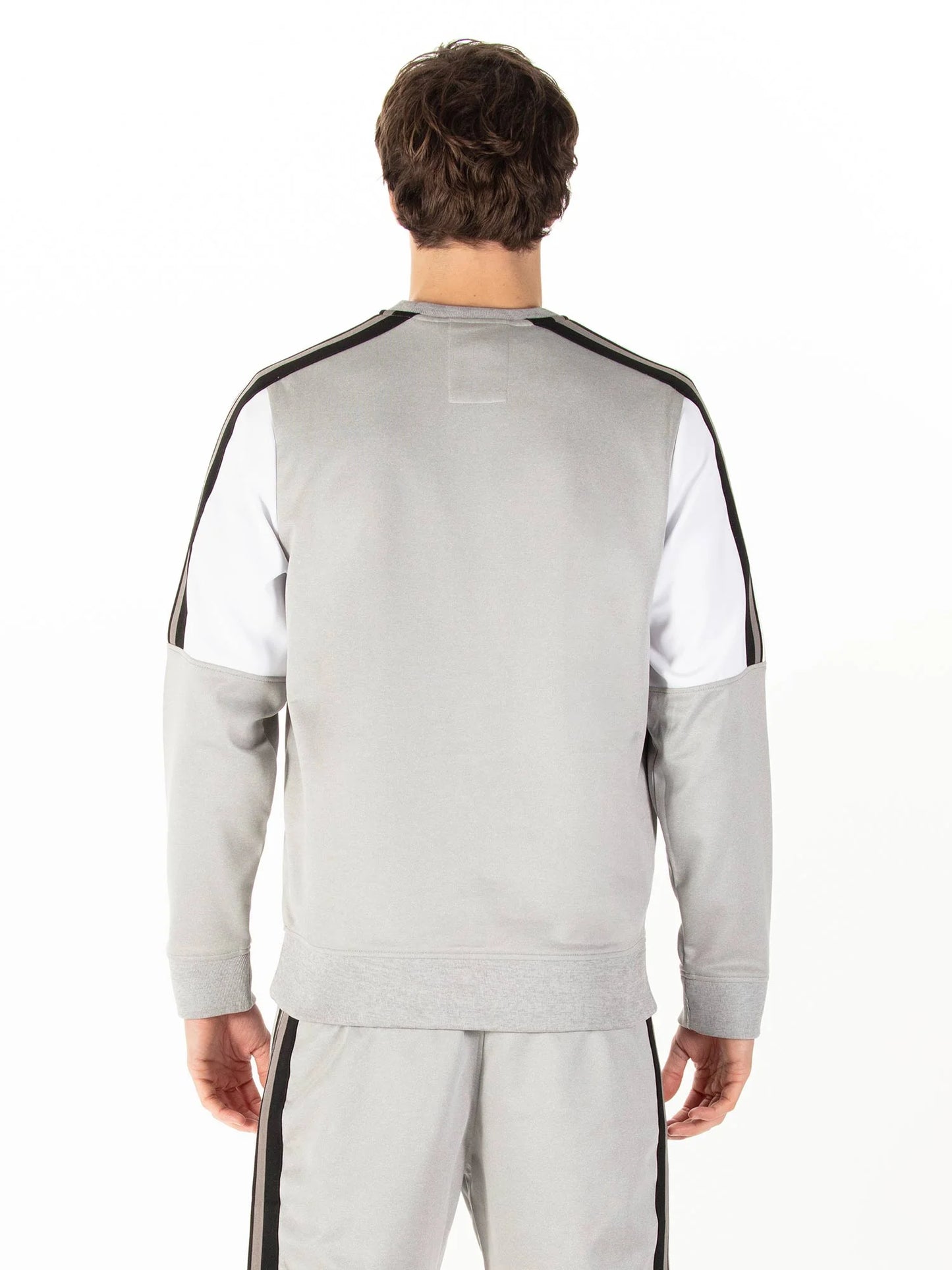 Luke 1977 Daintree Colour Block Sweat Mid-Grey