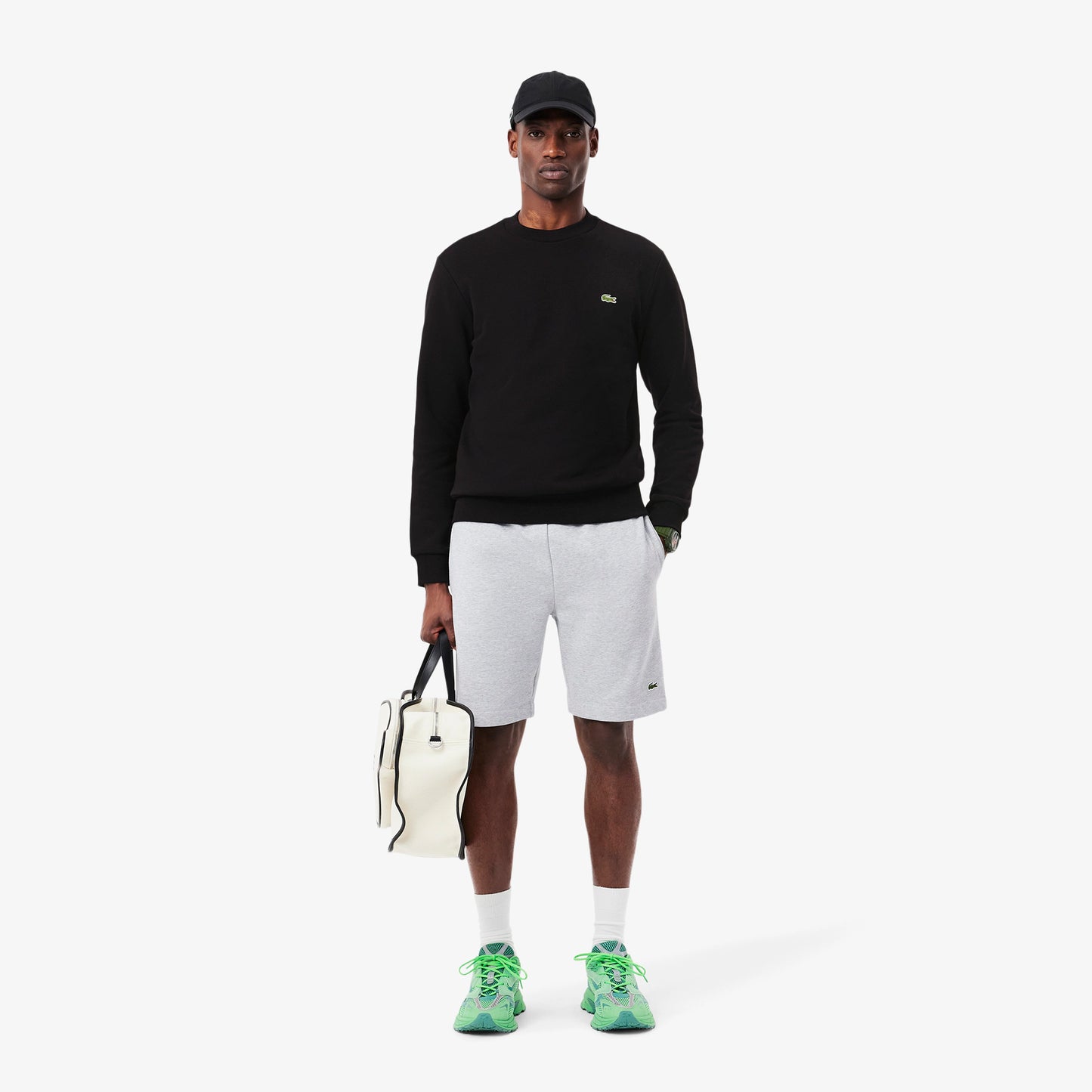 Lacoste Black Fleece Crew Neck Sweatshirt