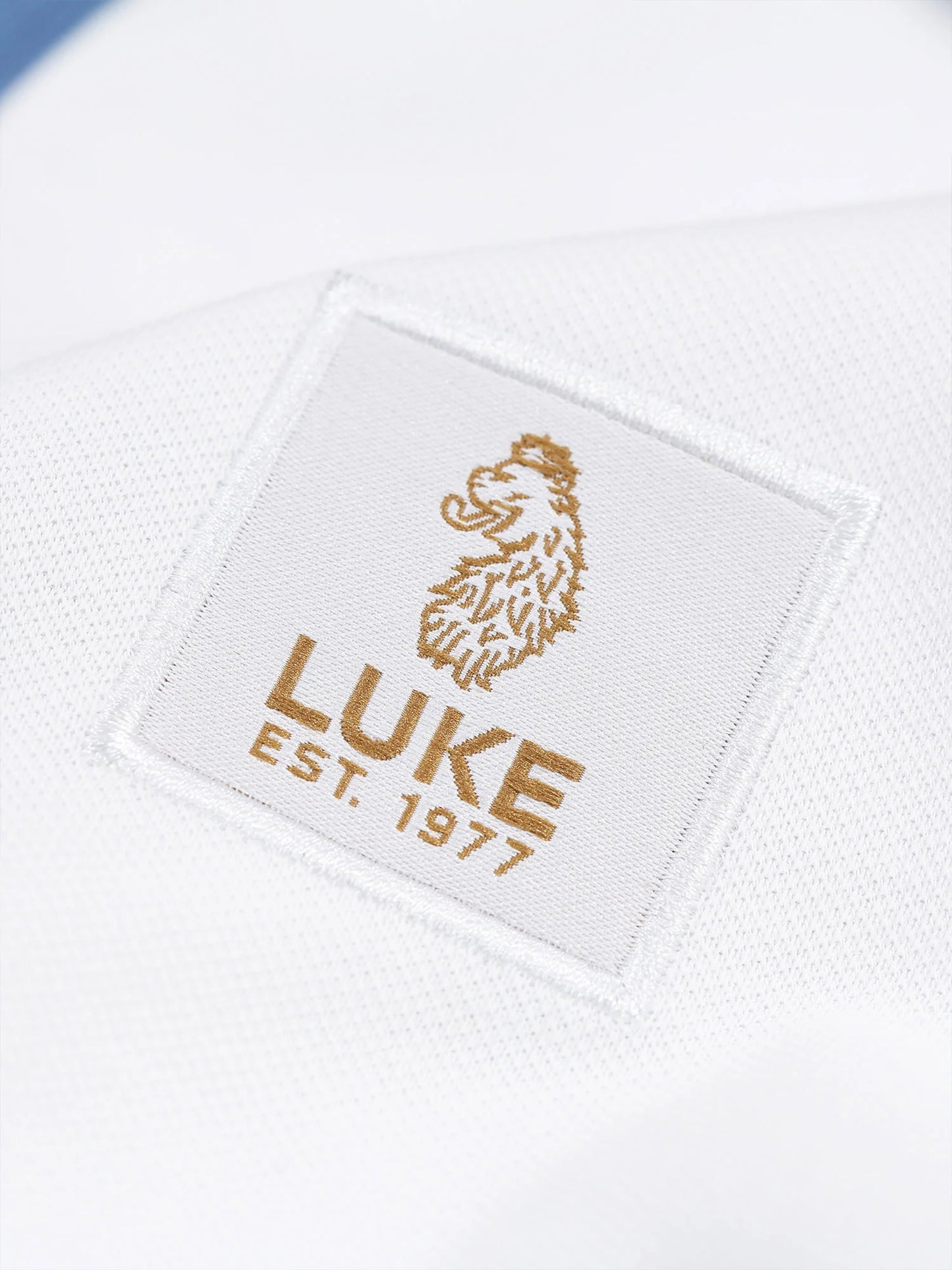 Luke 1977 Saddleworth Polo White Denim-Blue