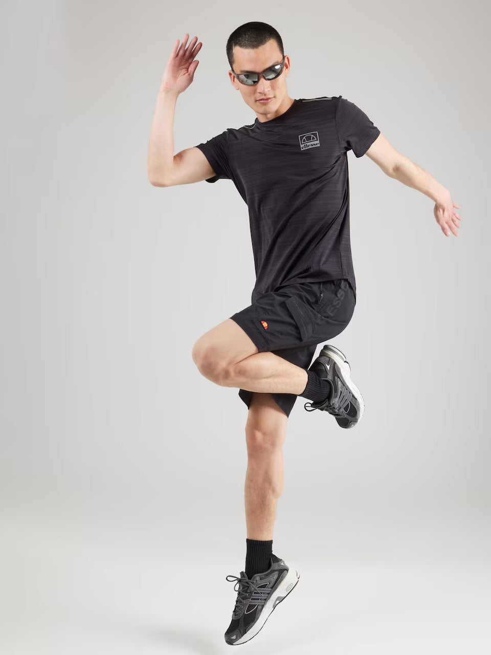 Ellesse Miller Performance shirt 'Riflettente' in Black