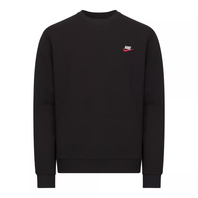 Nike Sportswear Men's Club Fleece Crew Neck Tracksuit Black/Red