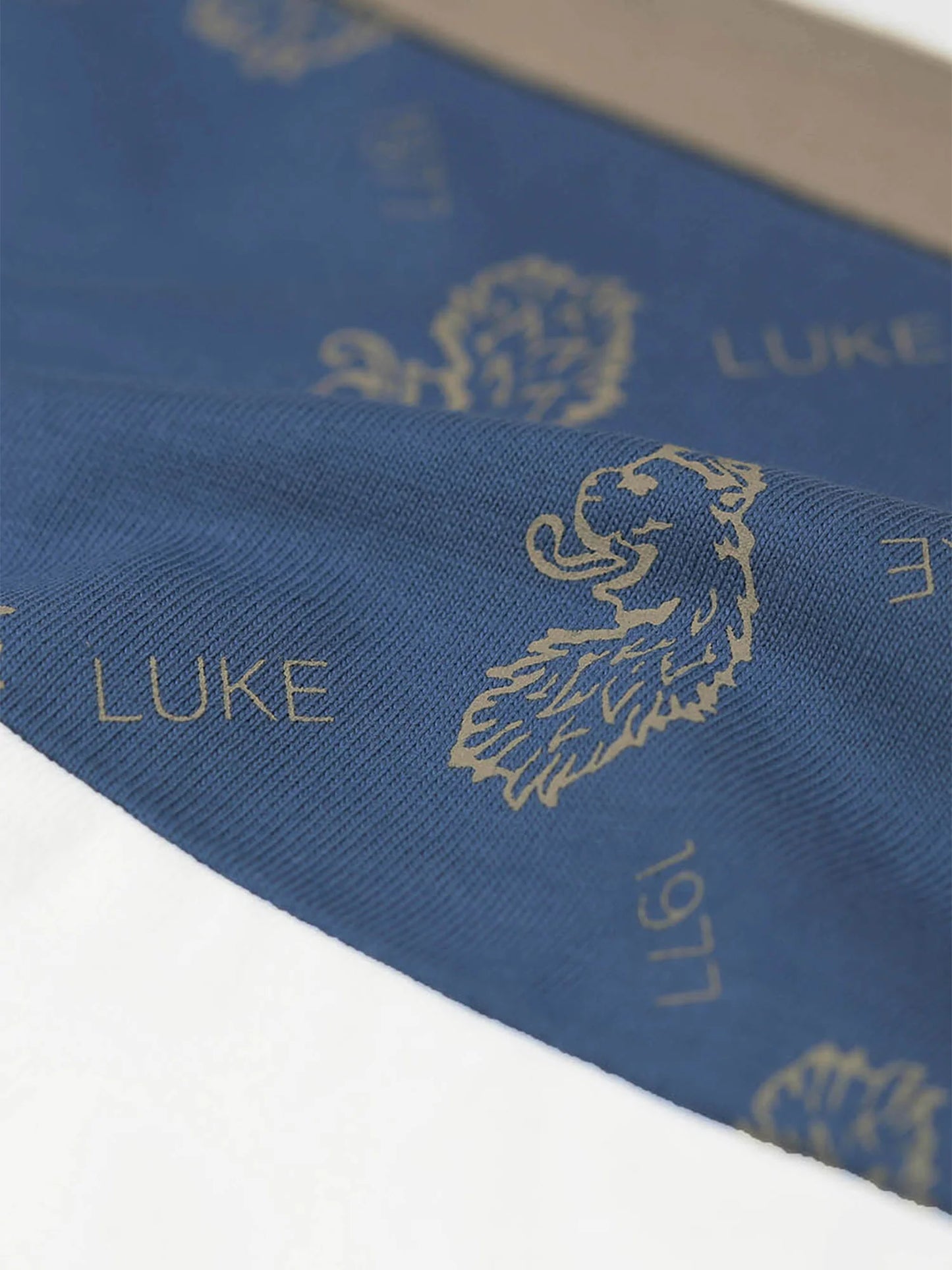 Luke 1977 Lions Den T-shirt White Denim-Blue