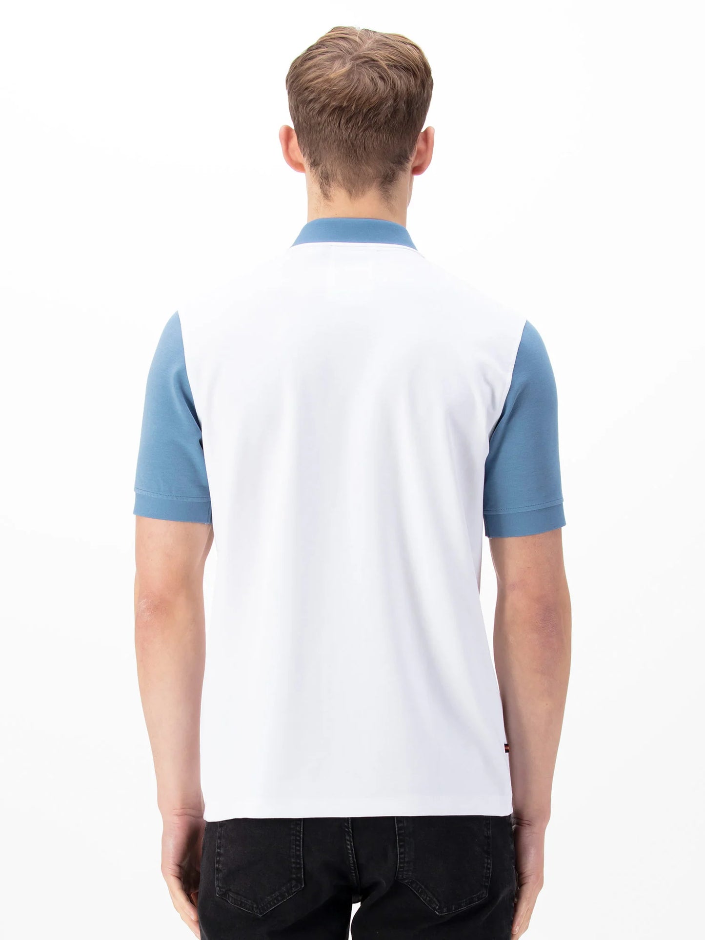Luke 1977 Saddleworth Polo White Denim-Blue