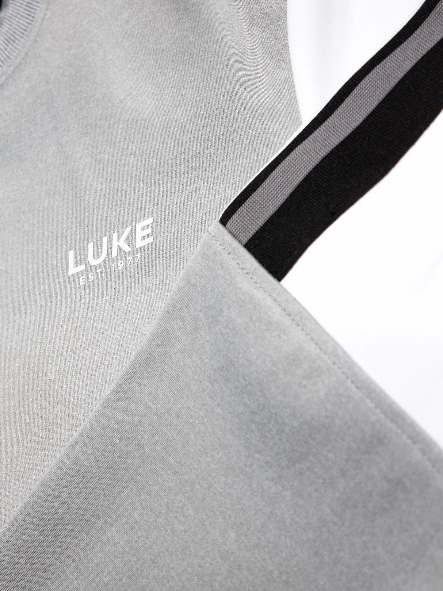 Luke 1977 Daintree Colour Block Sweat Mid-Grey