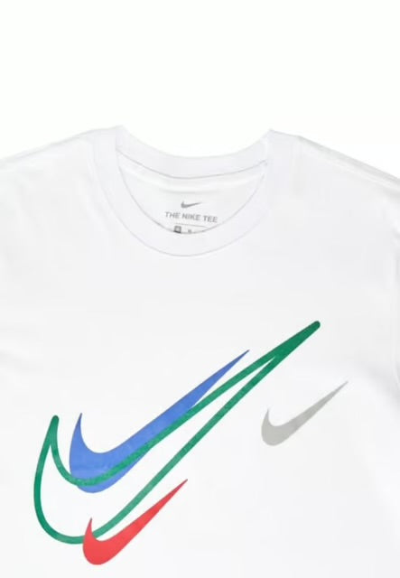 Nike Mens Court Swoosh Logo T Shirt in White