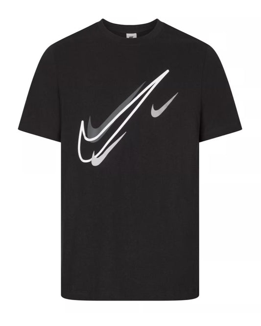 Nike Mens Court Swoosh Logo T Shirt in Black