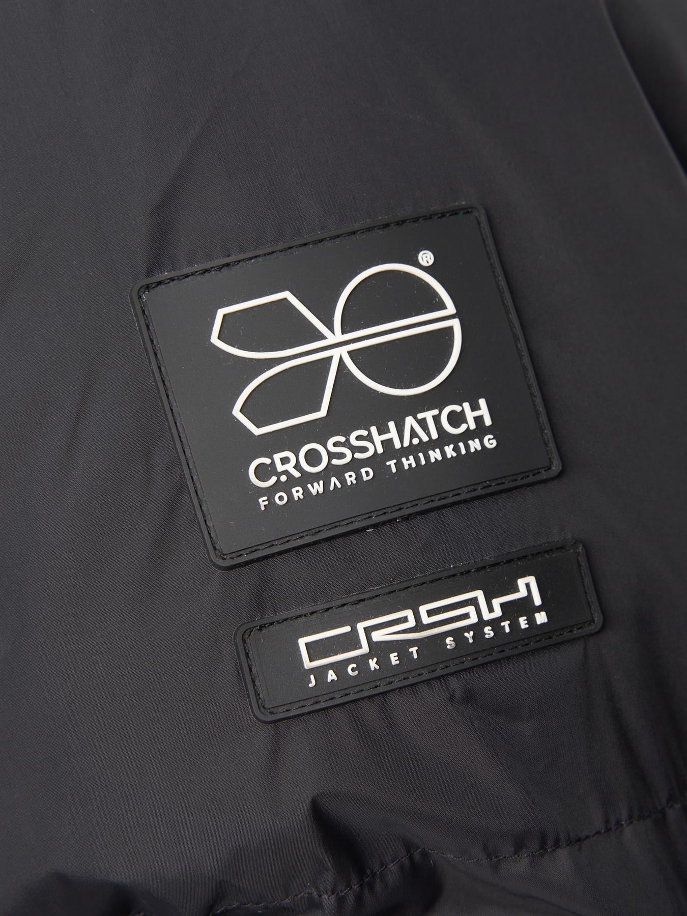 Crosshatch Squadage Panel Jacket Black