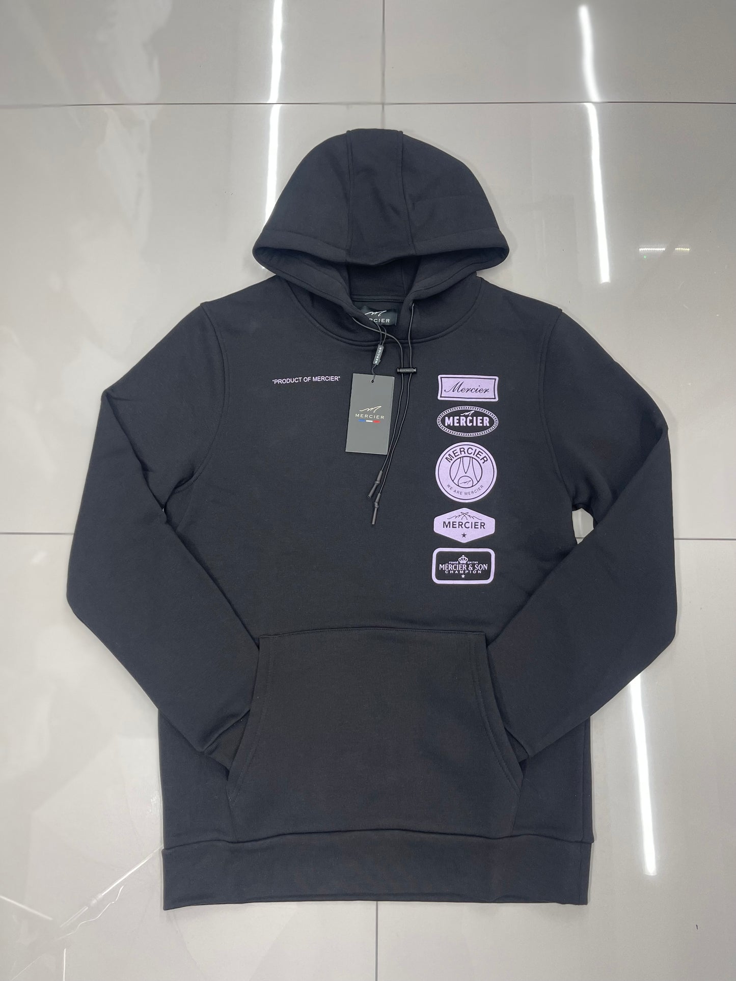 Mercier OG Badge Black Fleece Hoodie