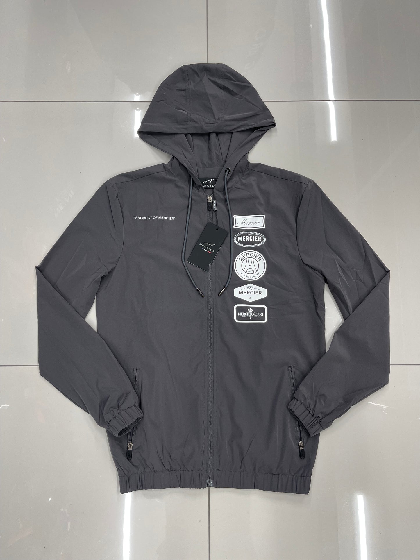 Mercier Grey Windbreaker