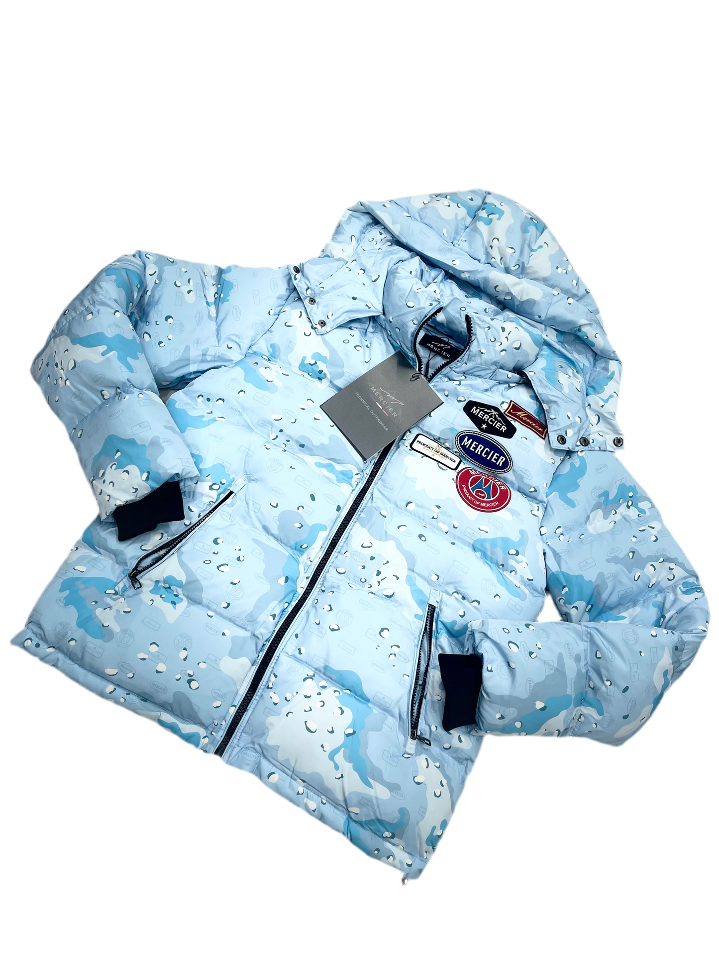 Mercier OG Badge Blue Camo Puffer Jacket