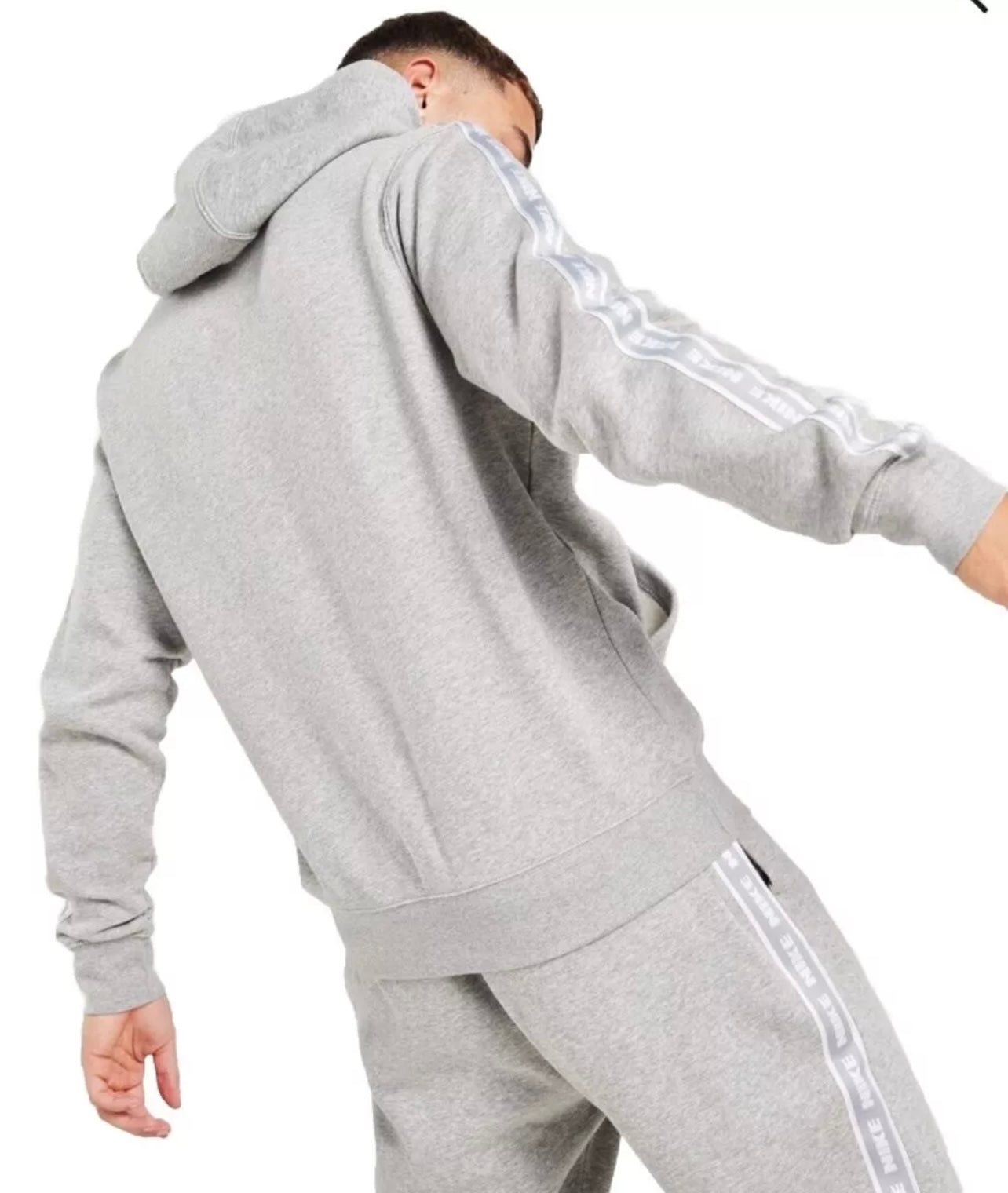 Nike Aries Sportswear Multi Swoosh Men’s Graphic Fleece Tracksuit Set Grey