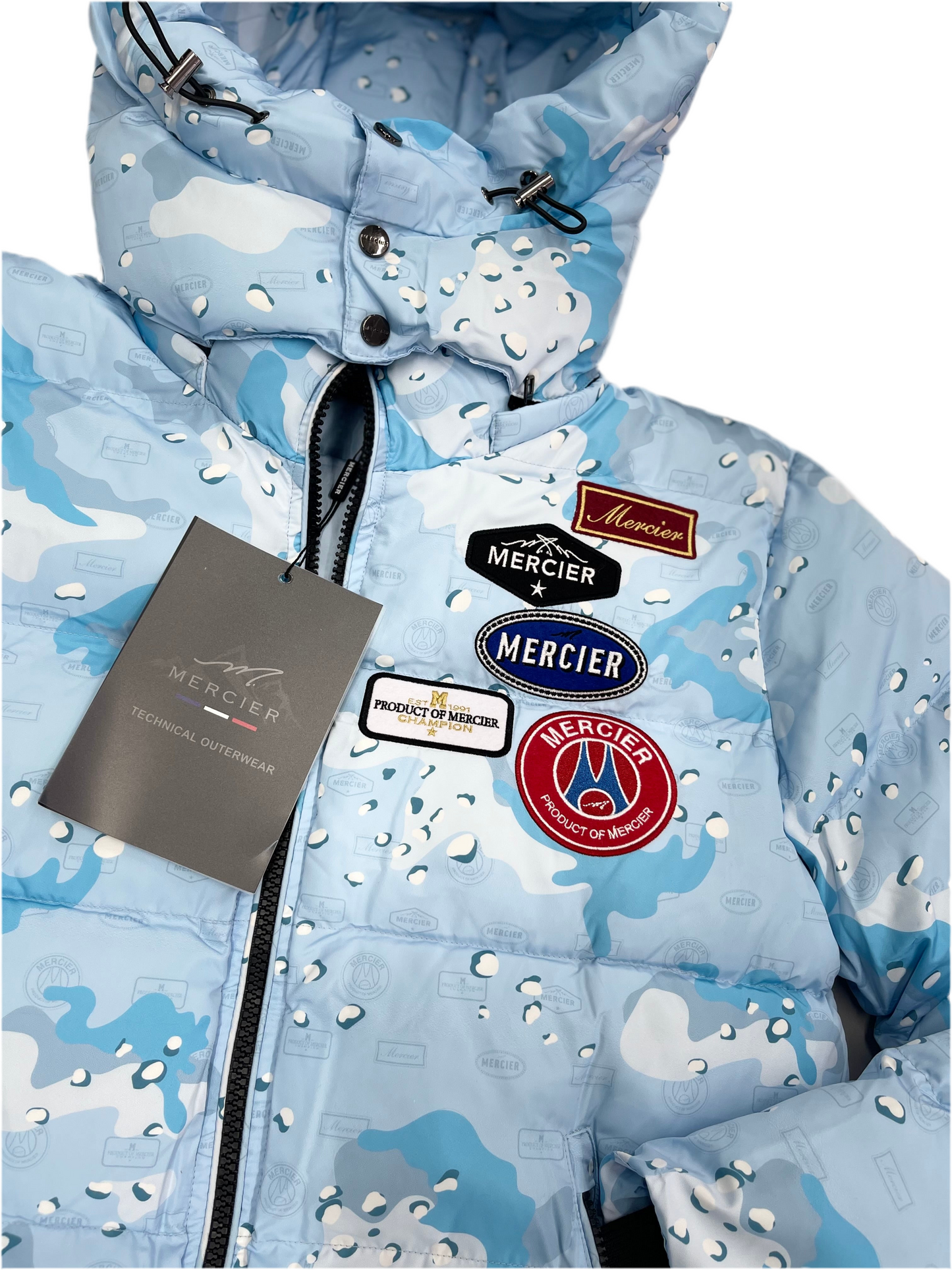 Mercier OG Badge Blue Camo Puffer Jacket