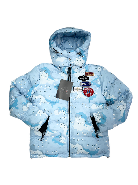 Mercier OG Badge Blue Camo Puffer Jacket