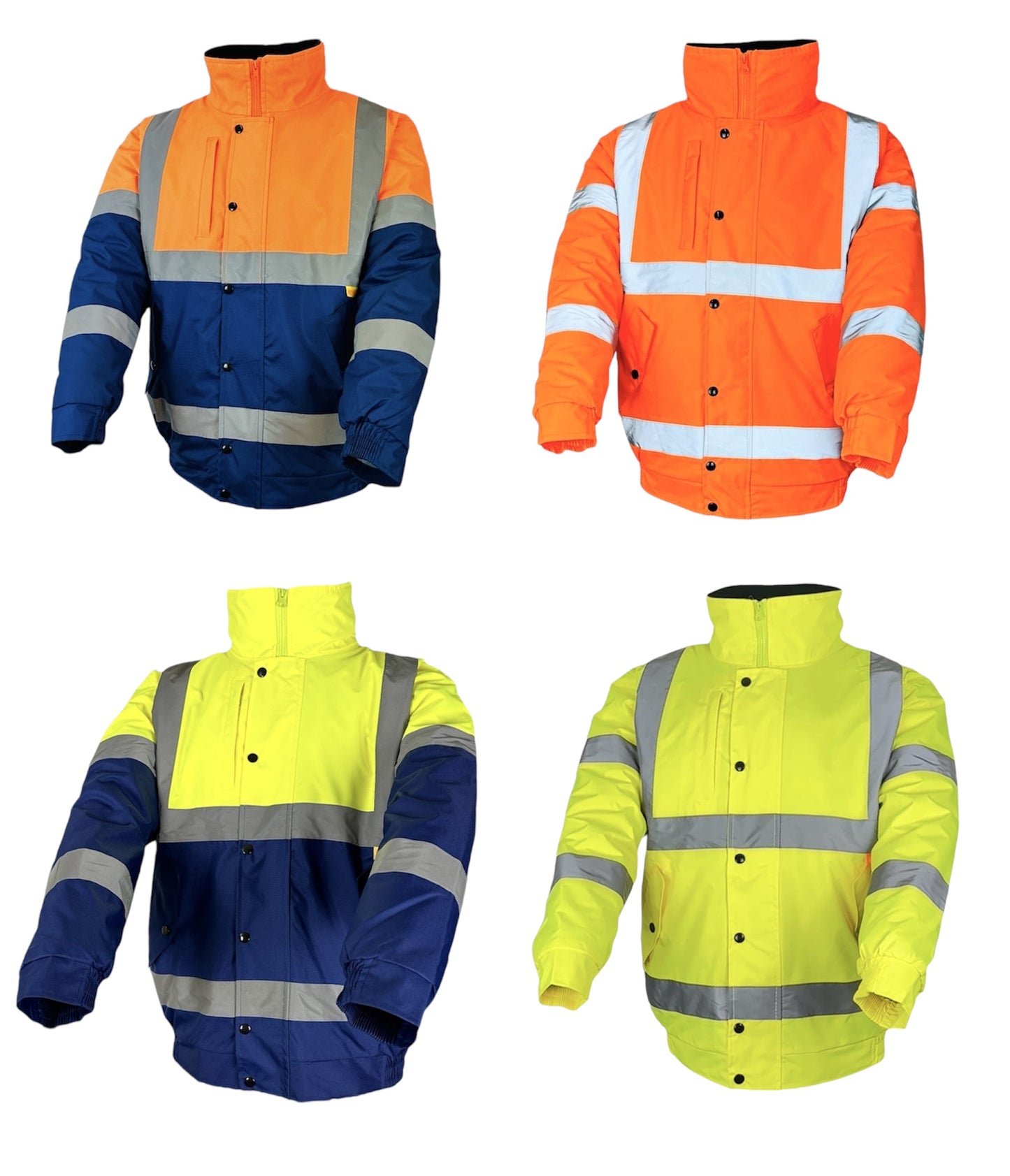 Hi Vis Bomber Jacket Yellow , Orange , Yellow/Navy , Orange/Navy