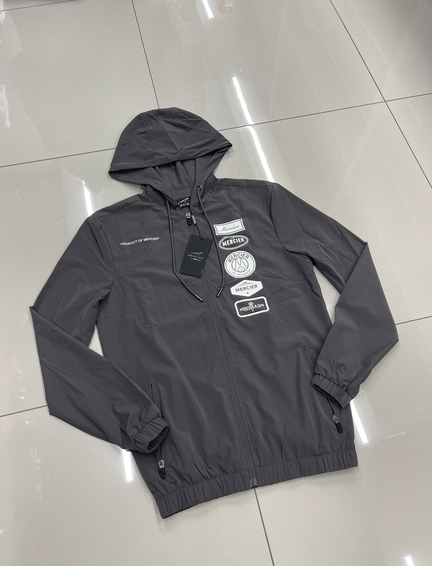 Mercier Grey Windbreaker