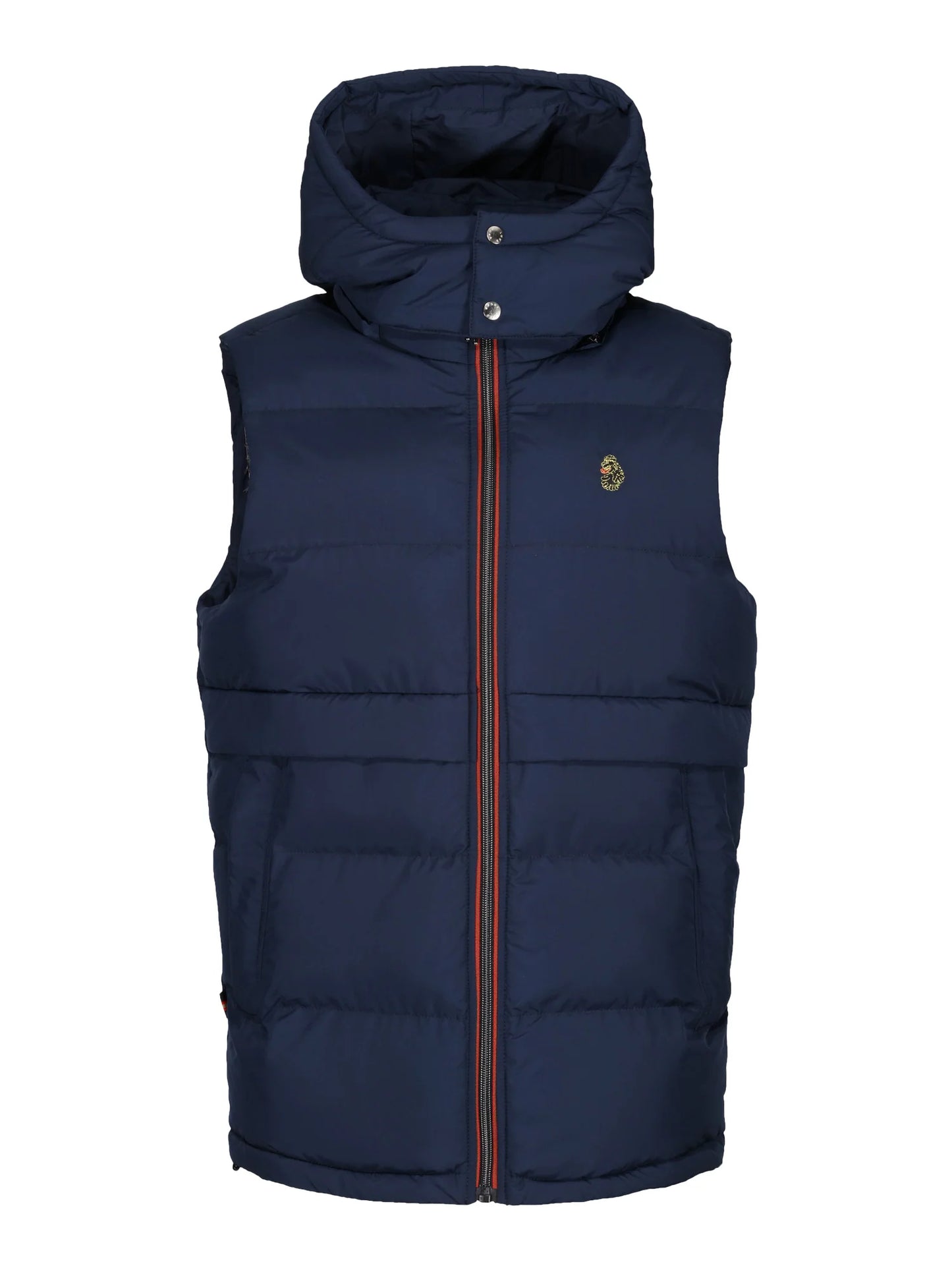 Luke 1977 Egrit Padded Hooded Gilet Navy