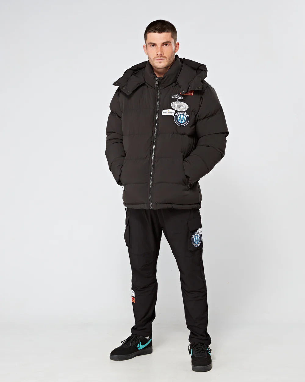 Mercier Black OG Badge Puffer Jacket