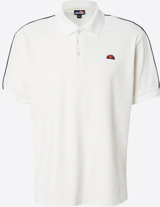 Ellesse Sinise Velour Polo Shirt Off-White
