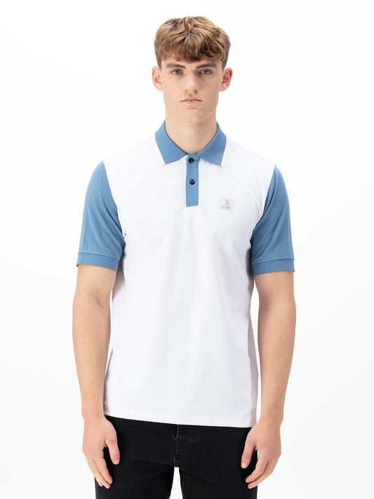 Luke 1977 Saddleworth Polo White Denim-Blue